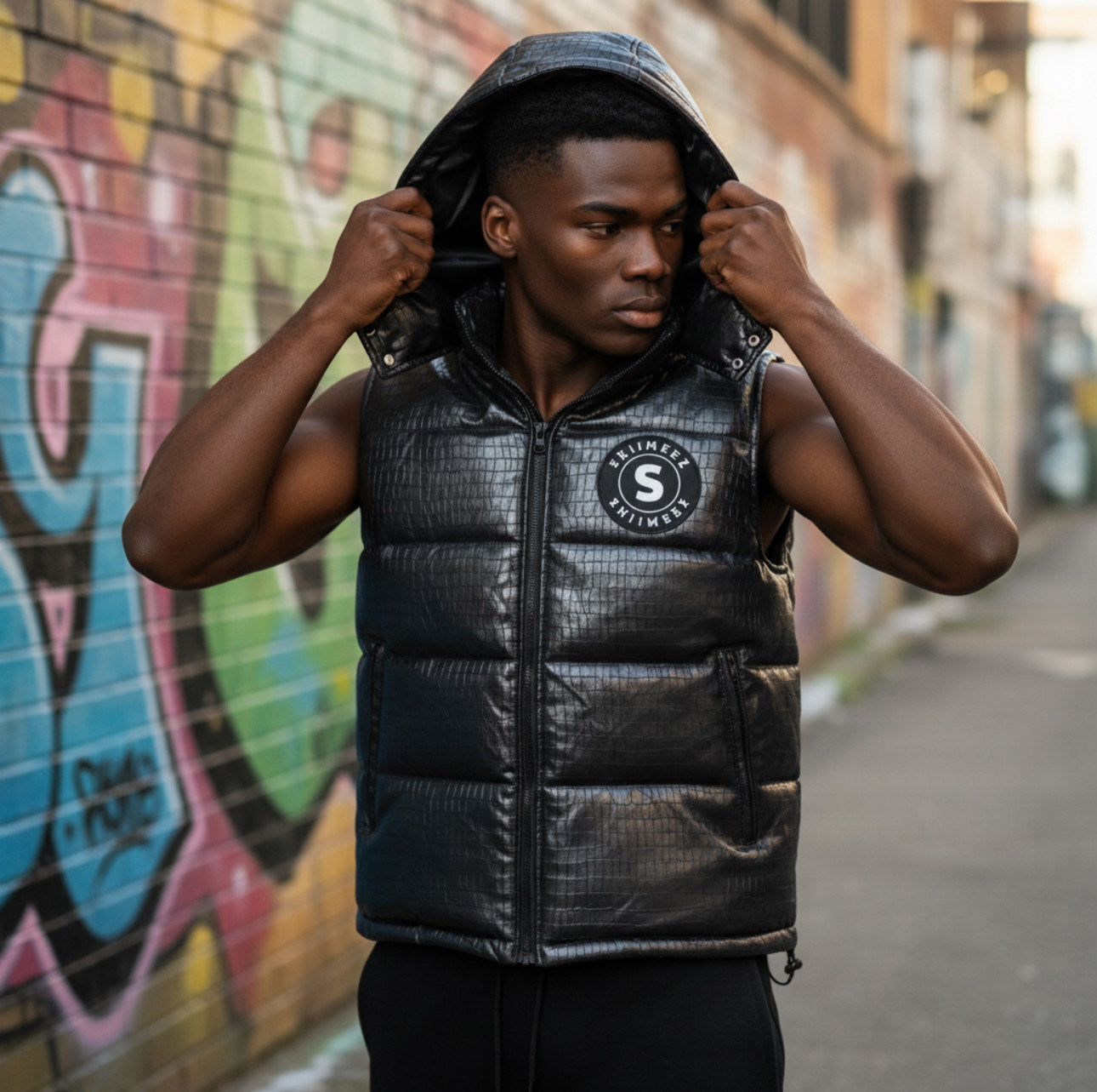 Skiimeez Men's Vegan Organic Puffer Vest