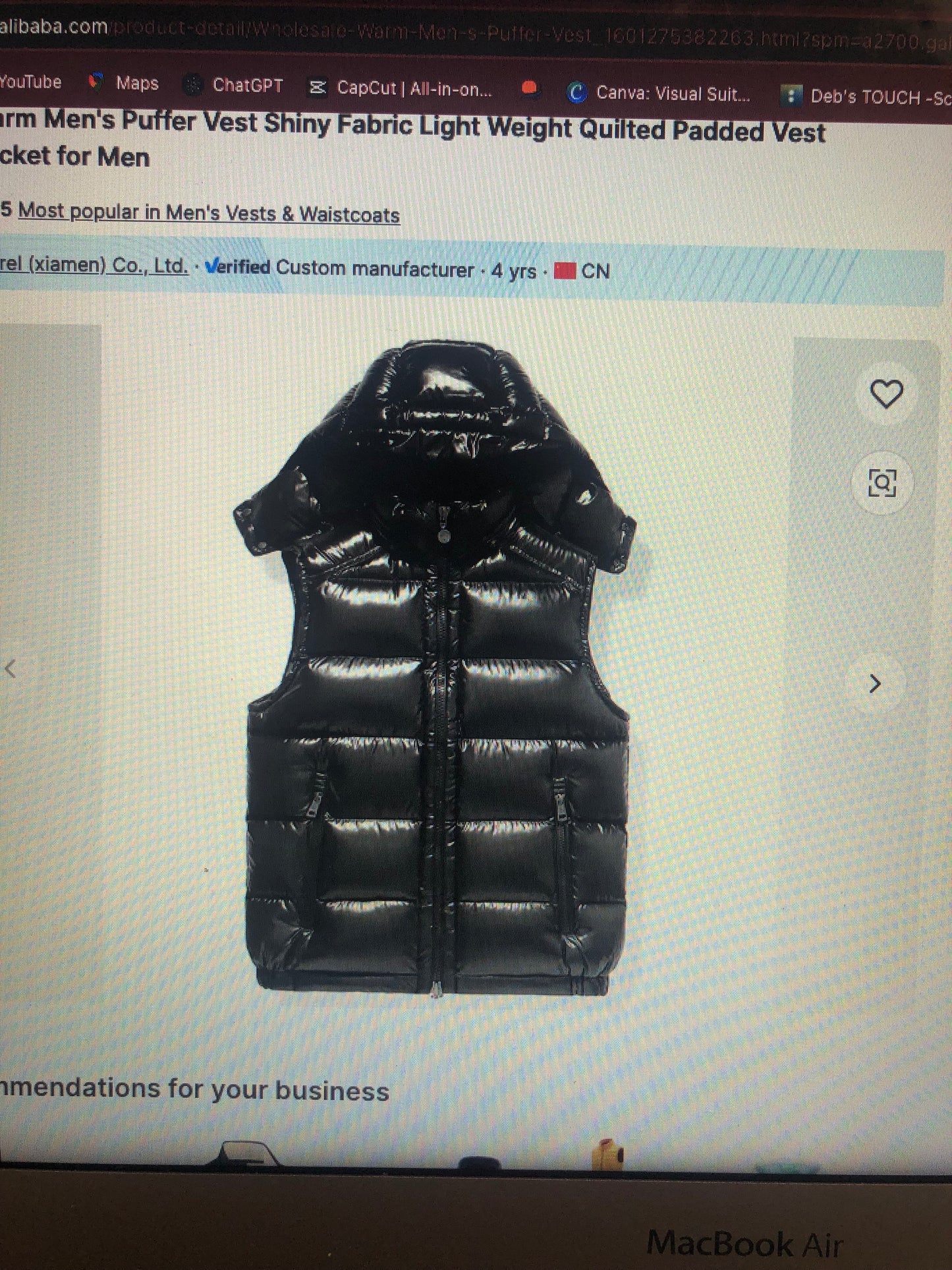 Skiimeez Lux Water Resistant Puffer Vest for Men