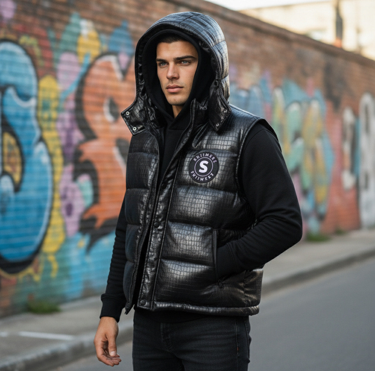 Skiimeez Men's Vegan Downfilled Gator Vest