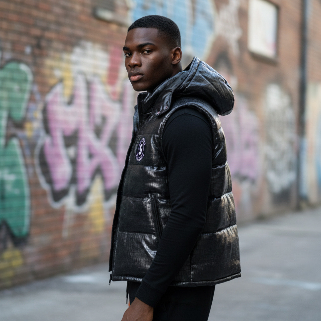 Skiimeez Men's Vegan Organic Puffer Vest